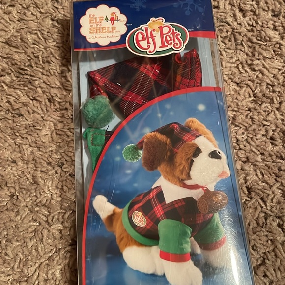 ELF ON THE SHELF SANTAS SAINT BERNARD PET PLAYFUL PUPPY PJ'S PLAID PAJAMAS - Picture 7 of 7